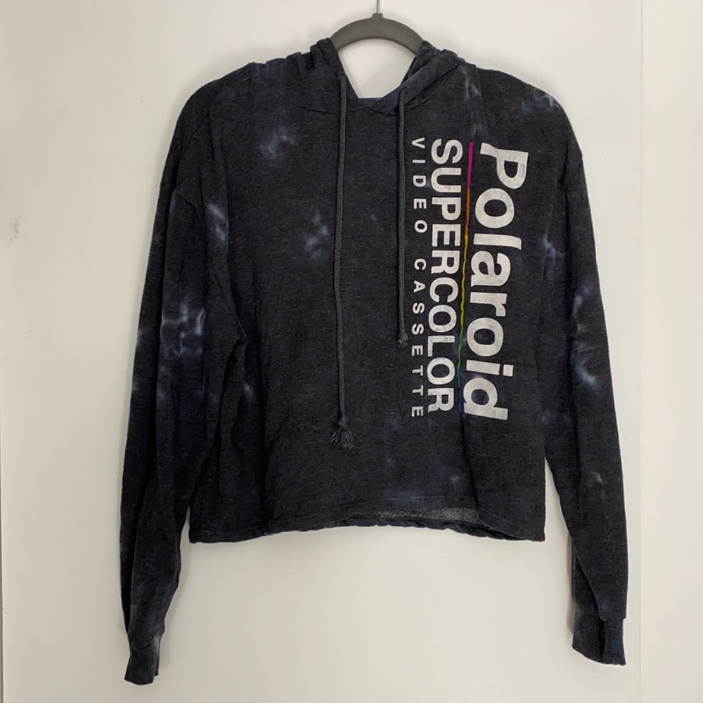 Polaroid Cropped Hoodie